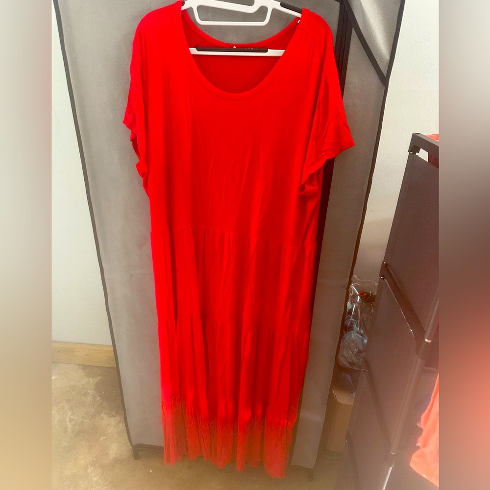 GUC RAE REPUBLIC TIERED MAXI DRESS - Plus